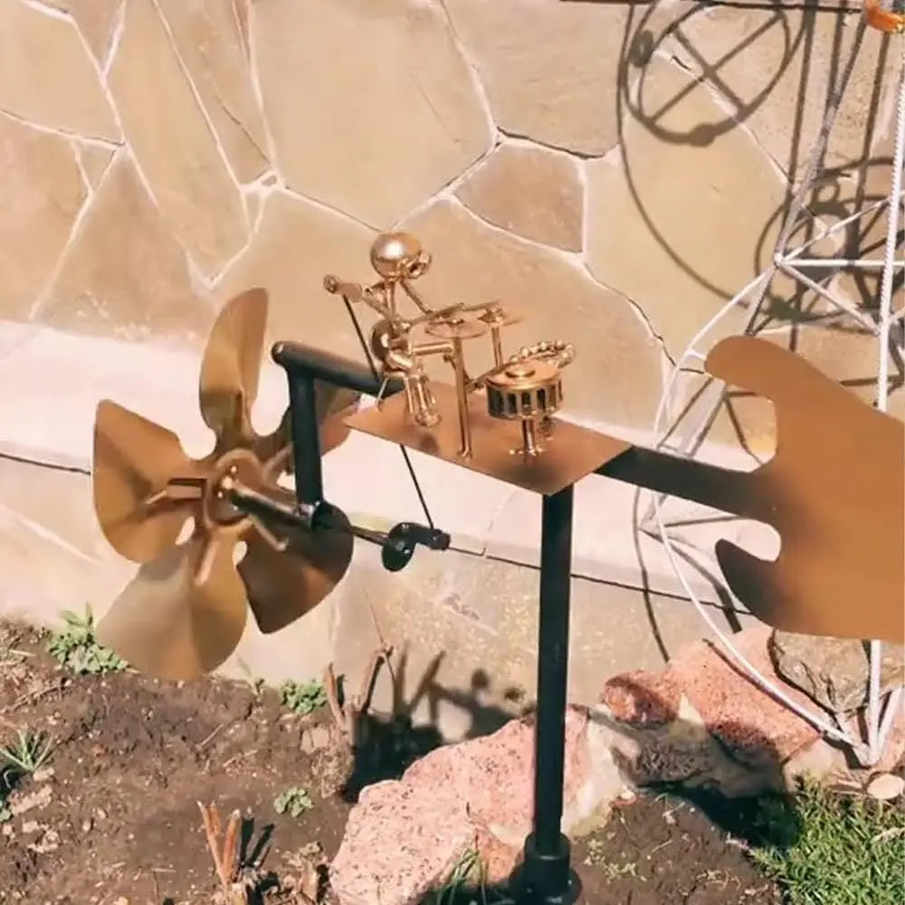 Unique Metal Windmill Garden Ornament