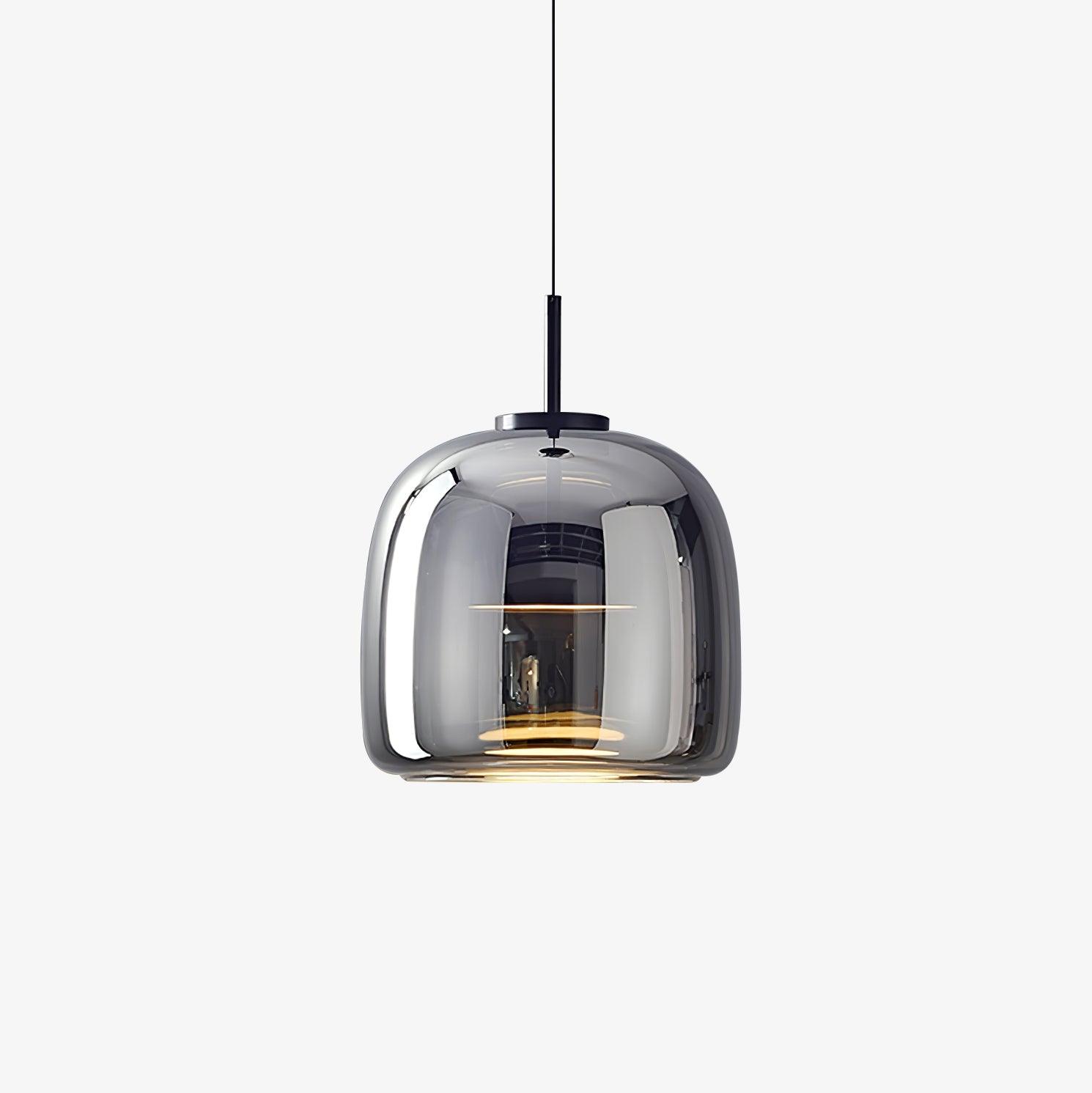 Sleek Black Glass Pendant Light Fixture 1-Light - Fesara