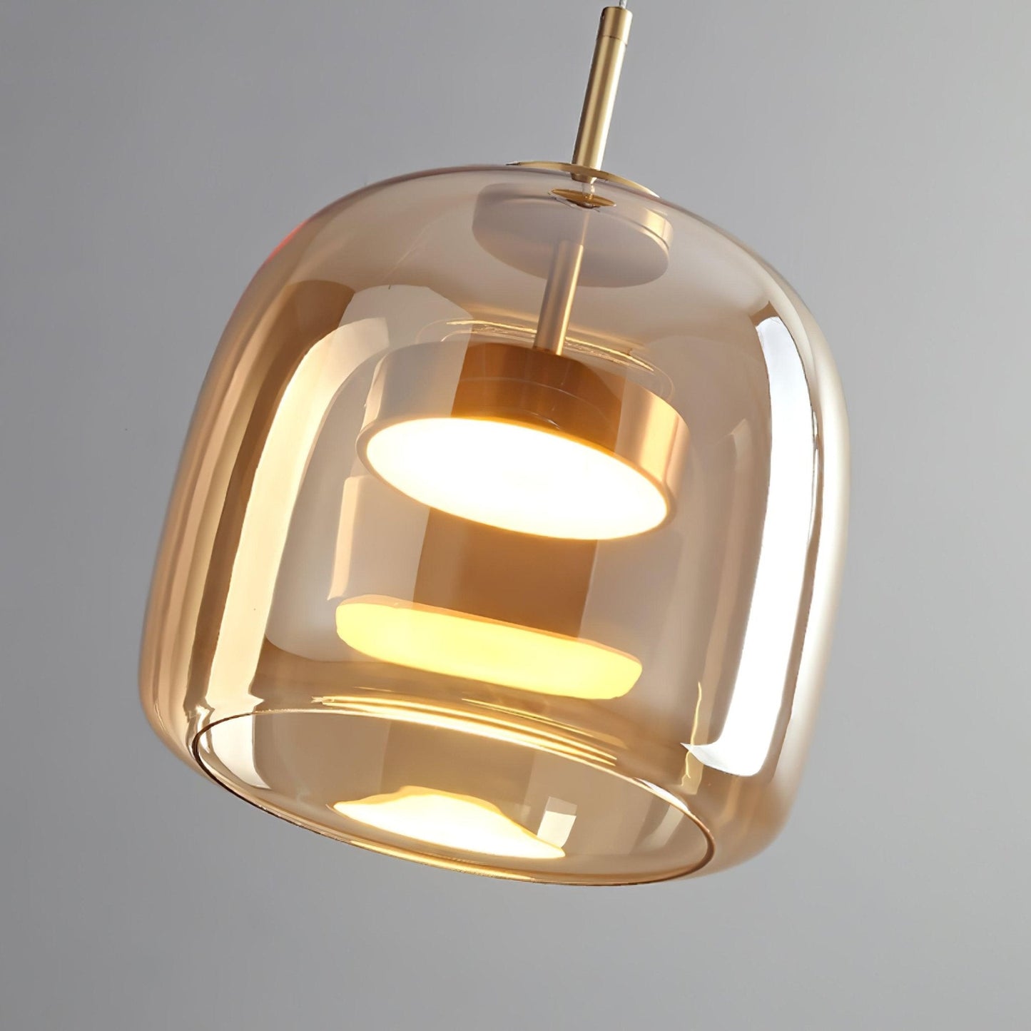 Sleek Black Glass Pendant Light Fixture 1-Light