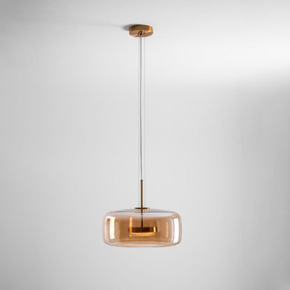 Sleek Black Glass Pendant Light Fixture 1-Light
