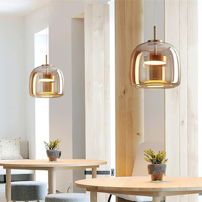 Sleek Black Glass Pendant Light Fixture 1-Light