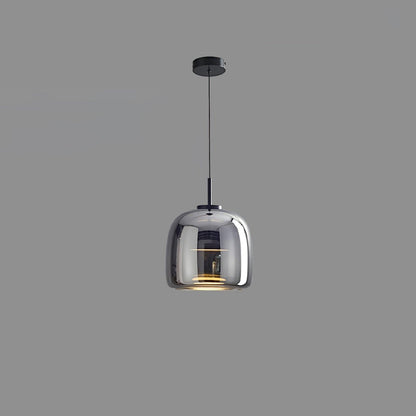 Sleek Black Glass Pendant Light Fixture 1-Light