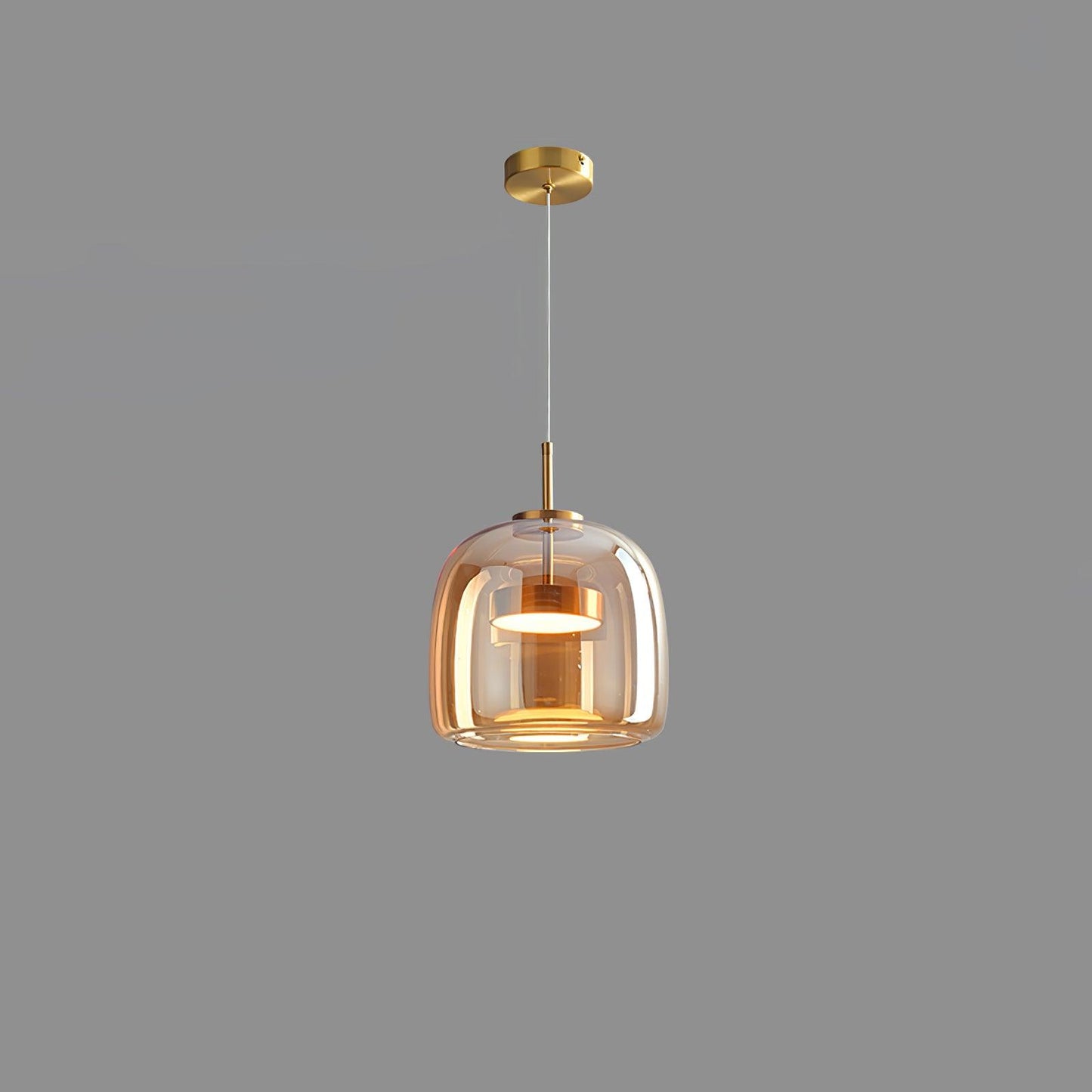 Sleek Black Glass Pendant Light Fixture 1-Light