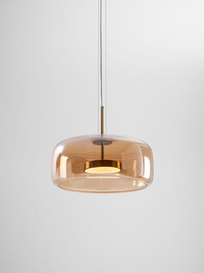 Sleek Black Glass Pendant Light Fixture 1-Light