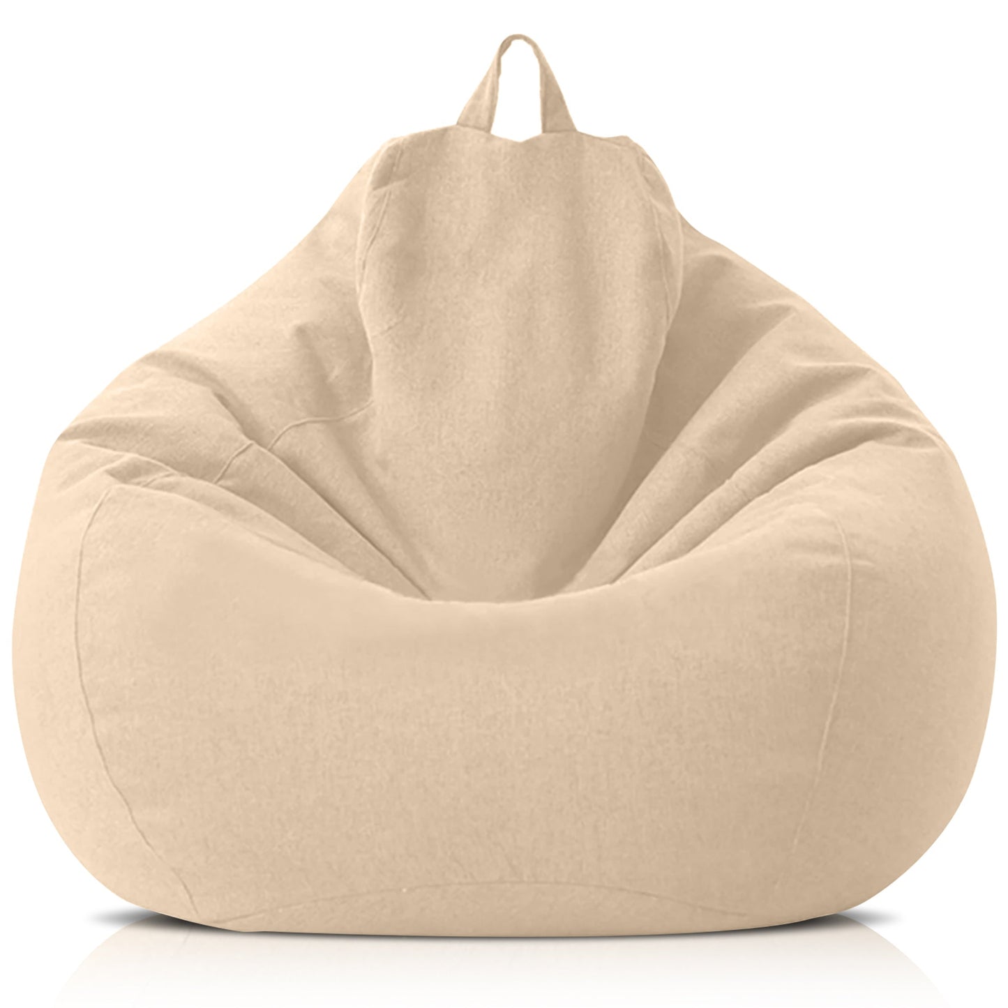 Plush Linen Bean Bag Chair - Soft Relaxing Seating - Fesara