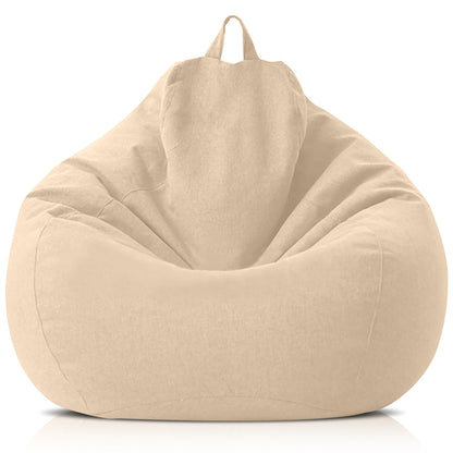 Plush Linen Bean Bag Chair - Soft Relaxing Seating - Fesara