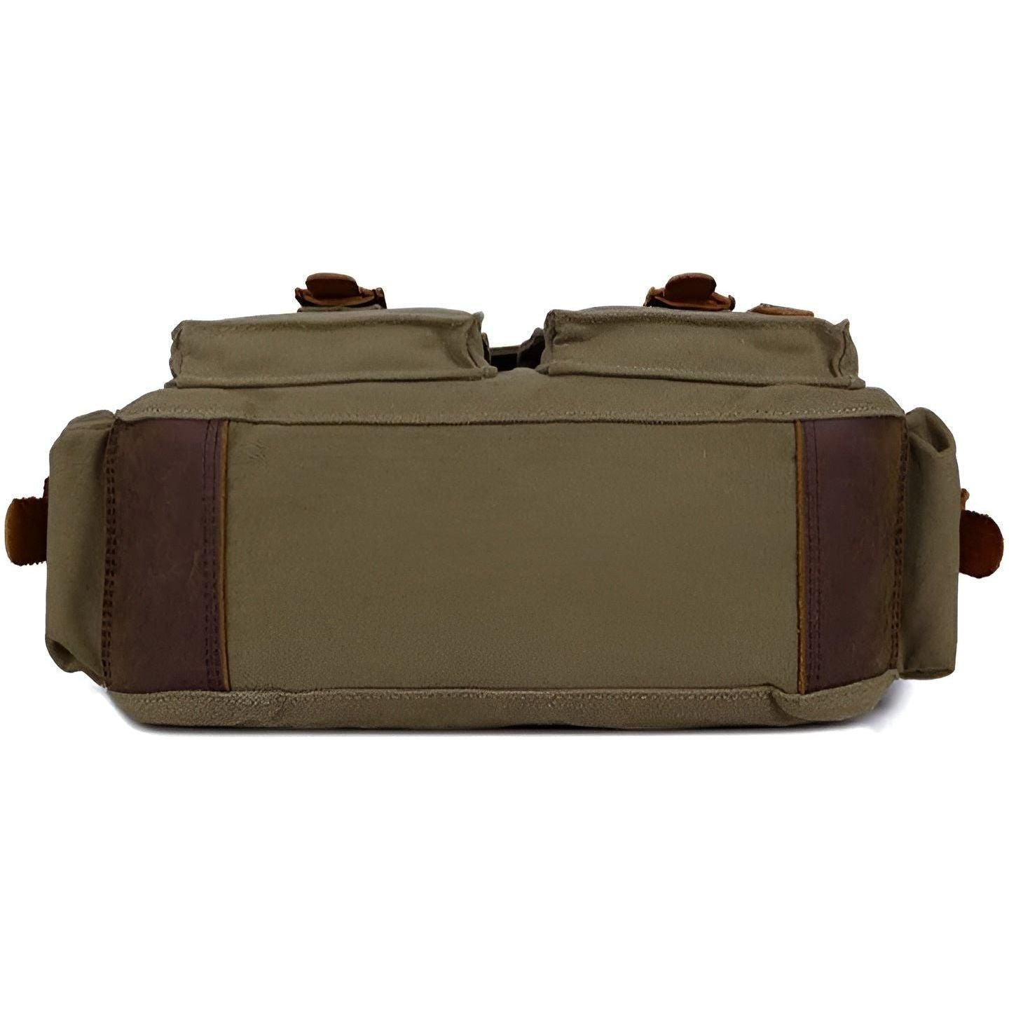 Retro Canvas Crossbody Bag for Men with Brown Leather Trim