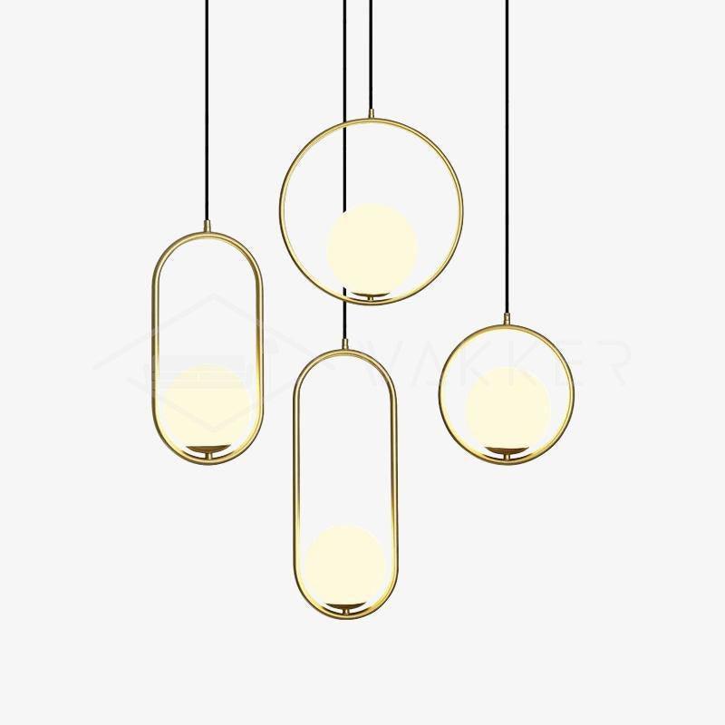 Sleek Brass Glass Pendant Ceiling Light Fixtures