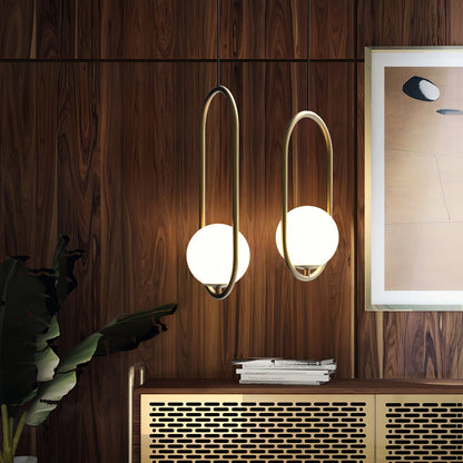 Sleek Brass Glass Pendant Ceiling Light Fixtures