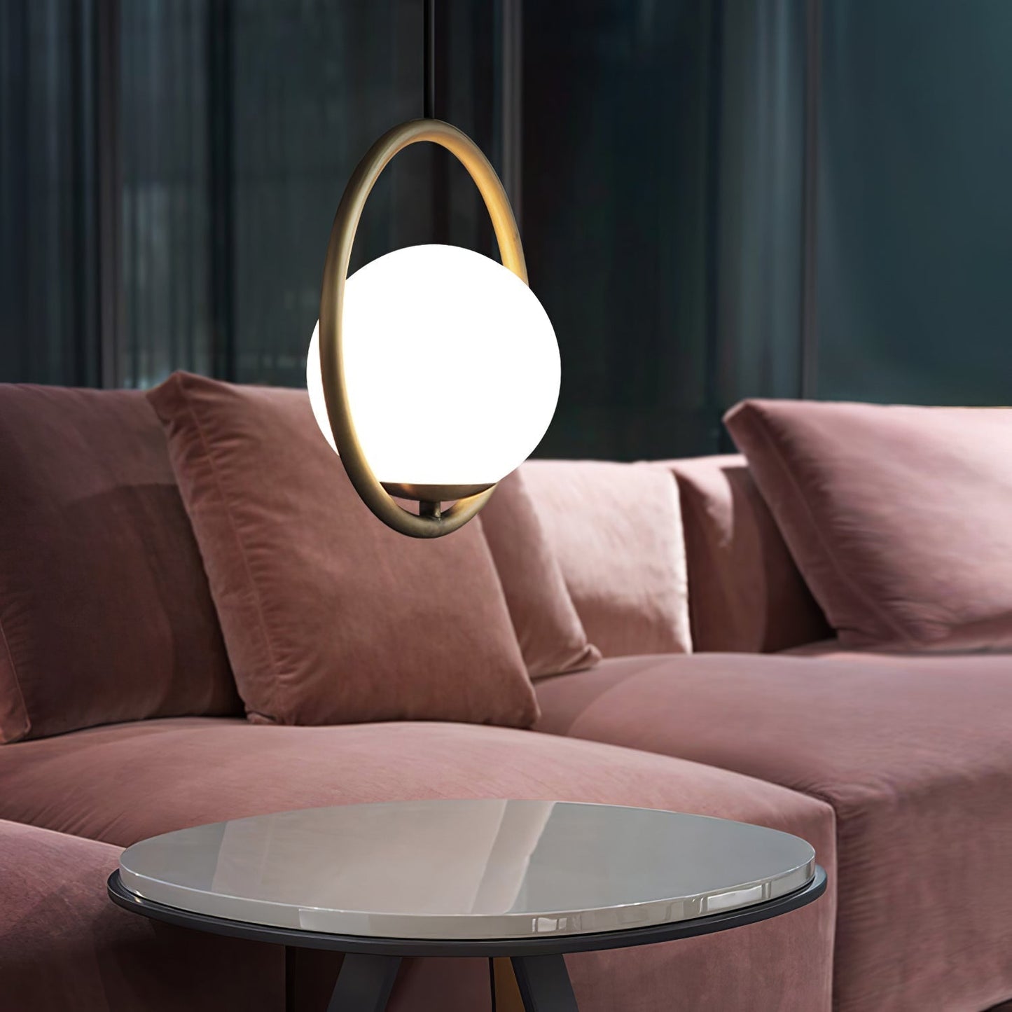 Sleek Brass Glass Pendant Ceiling Light Fixtures