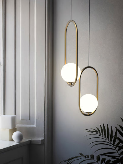Sleek Brass Glass Pendant Ceiling Light Fixtures