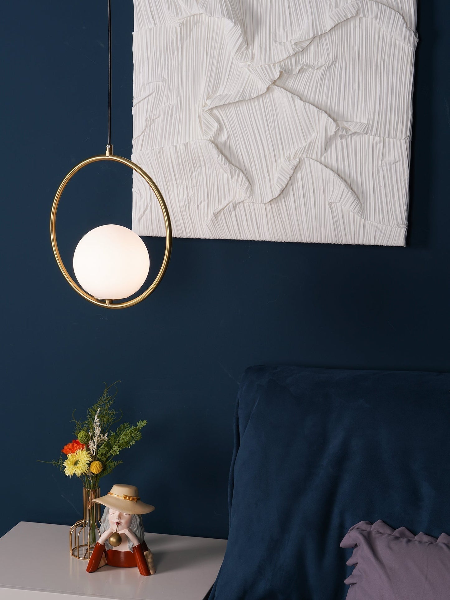 Sleek Brass Glass Pendant Ceiling Light Fixtures