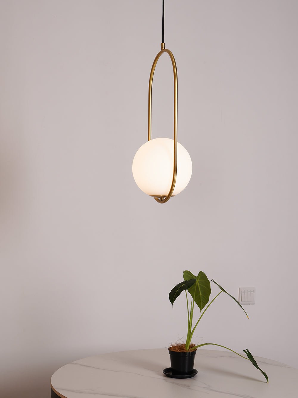 Sleek Brass Glass Pendant Ceiling Light Fixtures