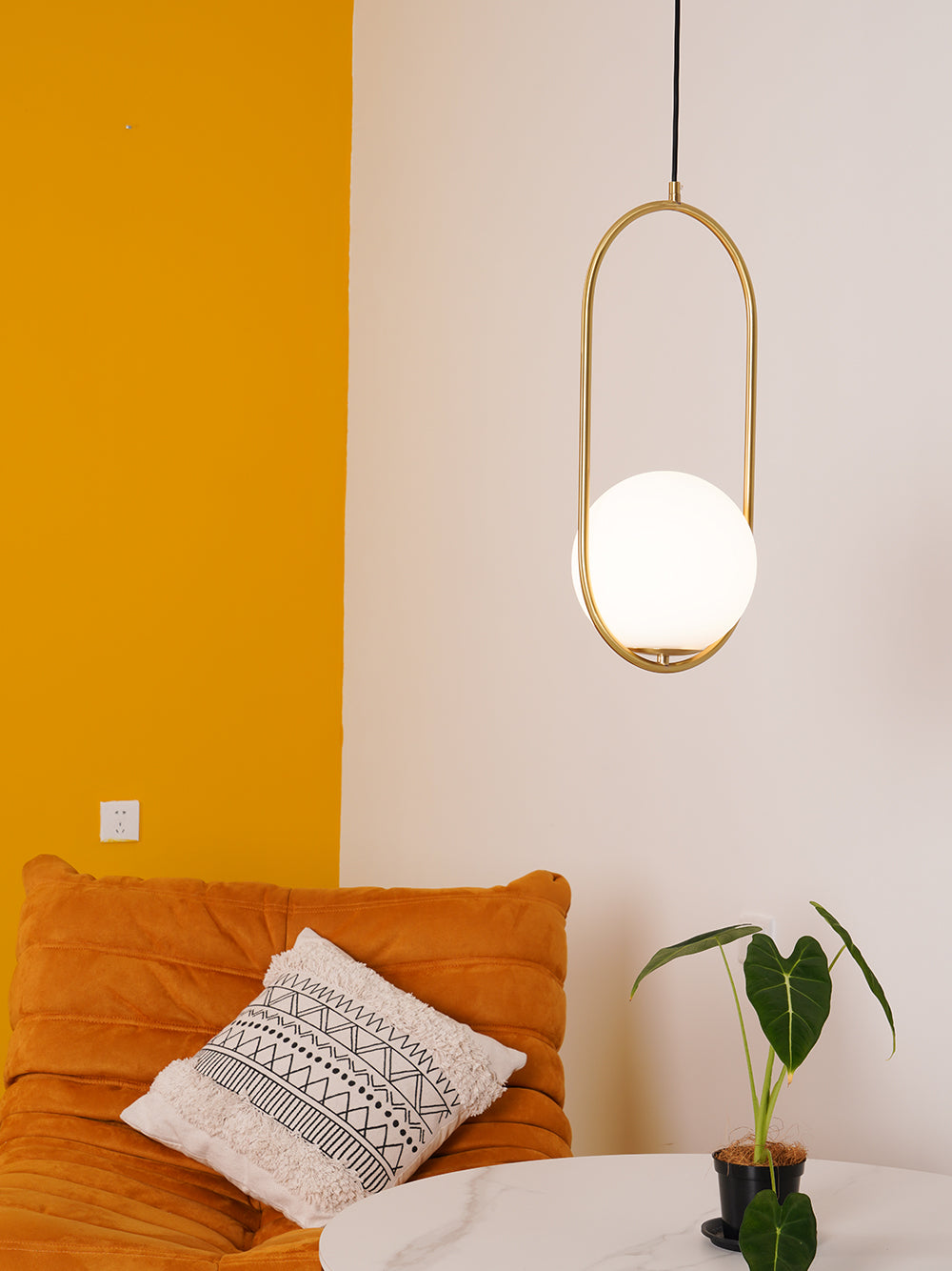 Sleek Brass Glass Pendant Ceiling Light Fixtures