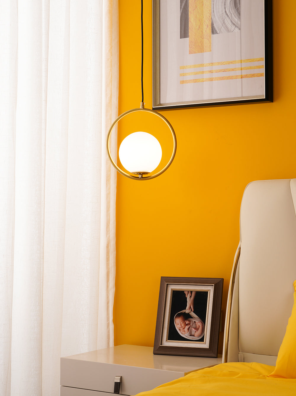 Sleek Brass Glass Pendant Ceiling Light Fixtures