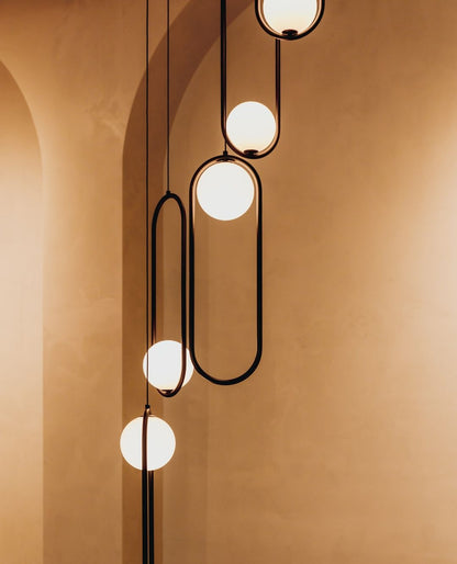 Sleek Brass Glass Pendant Ceiling Light Fixtures