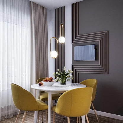 Sleek Brass Glass Pendant Ceiling Light Fixtures