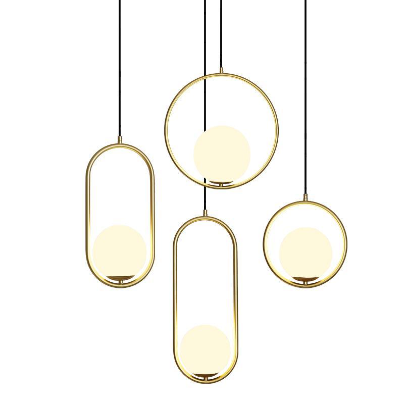 Sleek Brass Glass Pendant Ceiling Light Fixtures