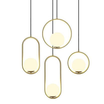 Sleek Brass Glass Pendant Ceiling Light Fixtures