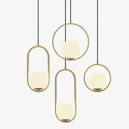 Sleek Brass Glass Pendant Ceiling Light Fixtures