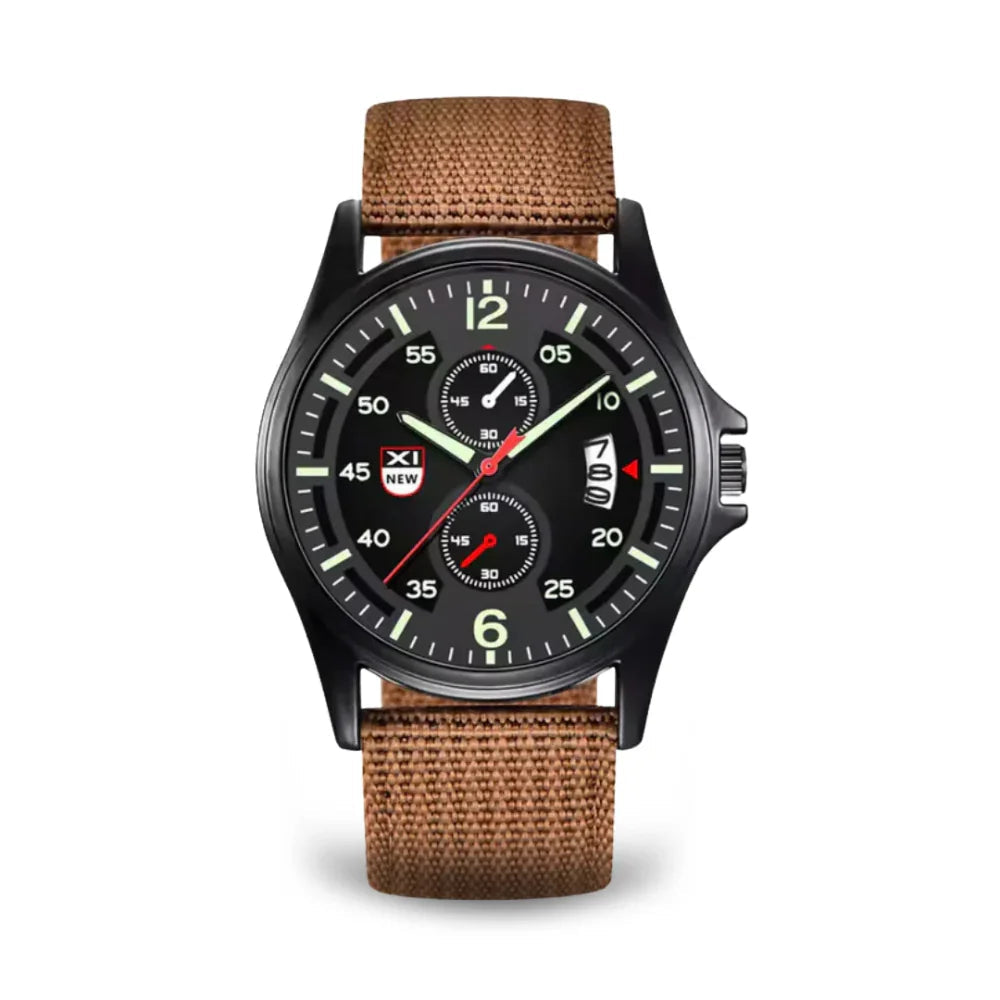 Rugged Mens Quartz Watch – Durable Sport Nylon Strap Watch