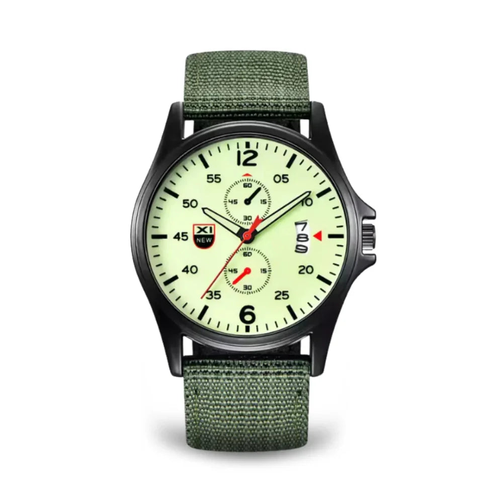 Rugged Mens Quartz Watch – Durable Sport Nylon Strap Watch