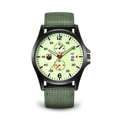 Rugged Mens Quartz Watch – Durable Sport Nylon Strap Watch