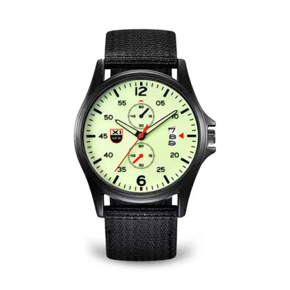 Rugged Mens Quartz Watch – Durable Sport Nylon Strap Watch