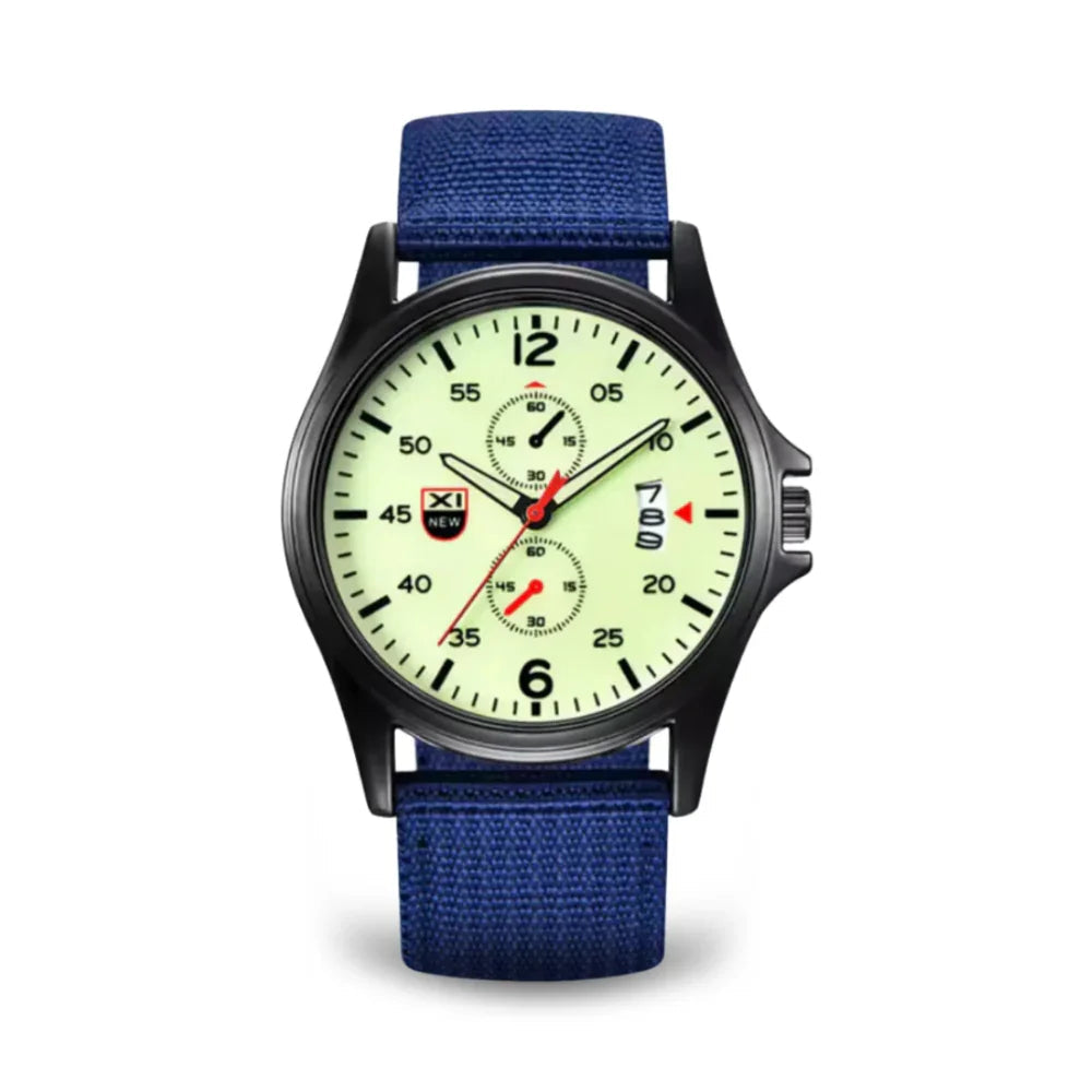 Rugged Mens Quartz Watch – Durable Sport Nylon Strap Watch