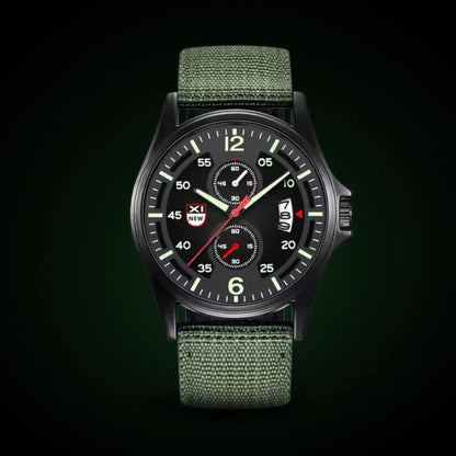 Rugged Mens Quartz Watch – Durable Sport Nylon Strap Watch