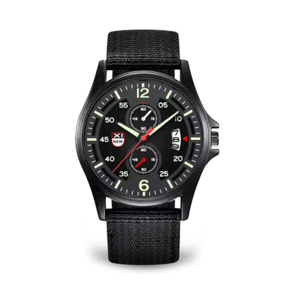 Rugged Mens Quartz Watch – Durable Sport Nylon Strap Watch