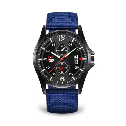 Rugged Mens Quartz Watch – Durable Sport Nylon Strap Watch