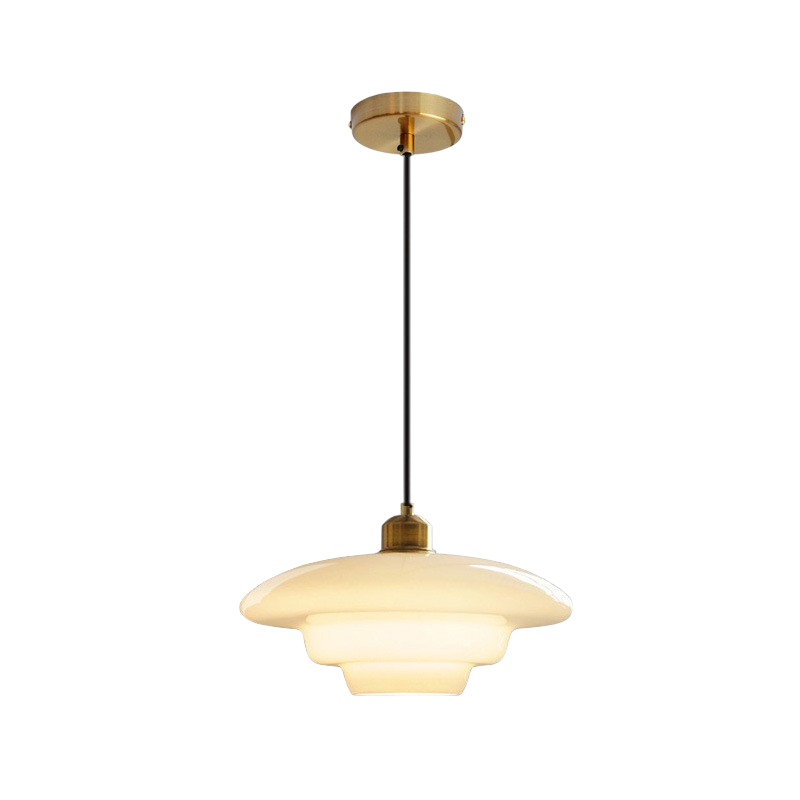 Milky white glass pendant lamp 4