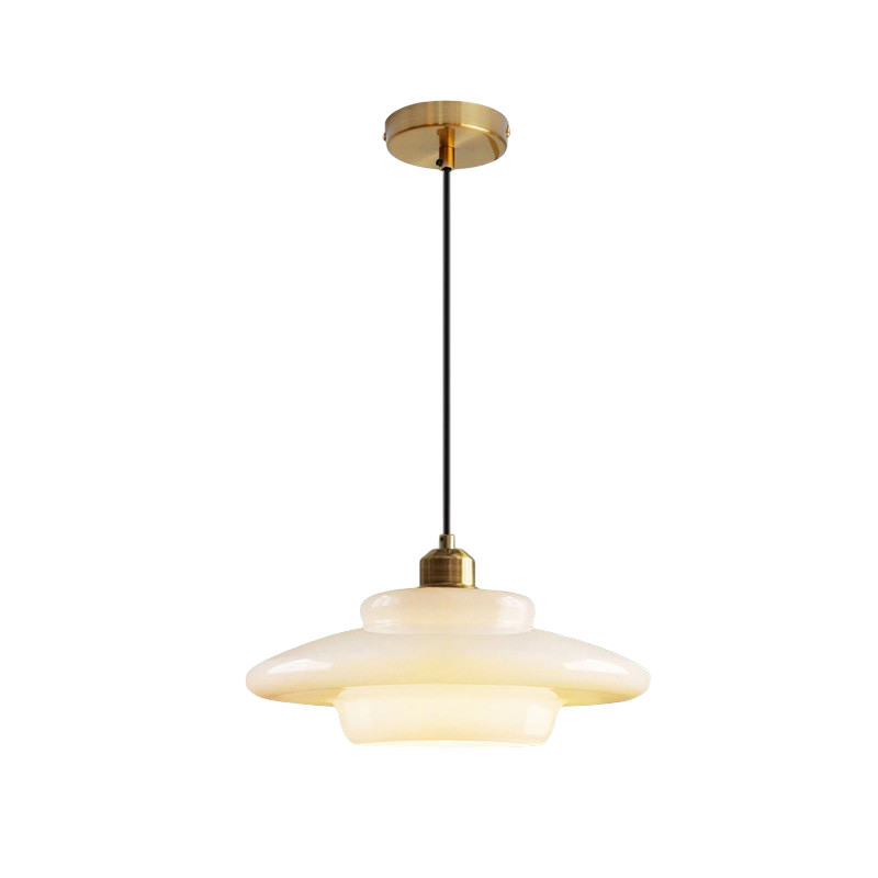Milky white glass pendant lamp 5