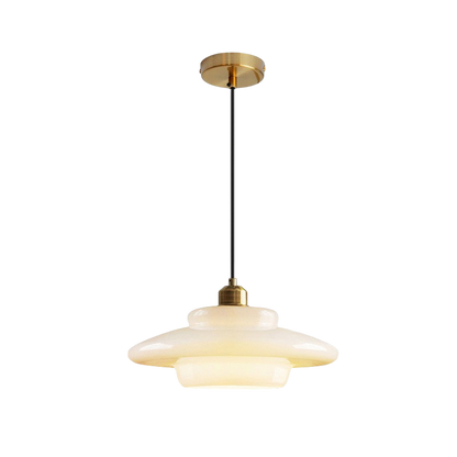 Milky white glass pendant lamp 5