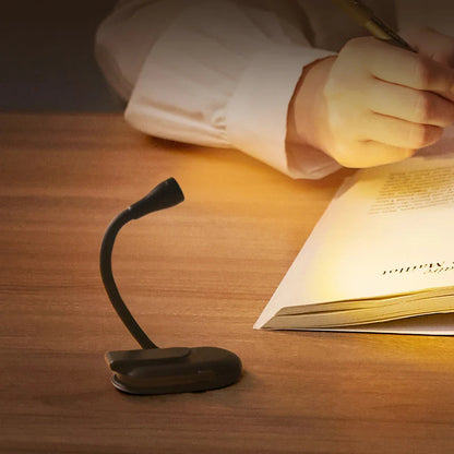 Compact Rechargeable Reading Lamp with 360° Rotation