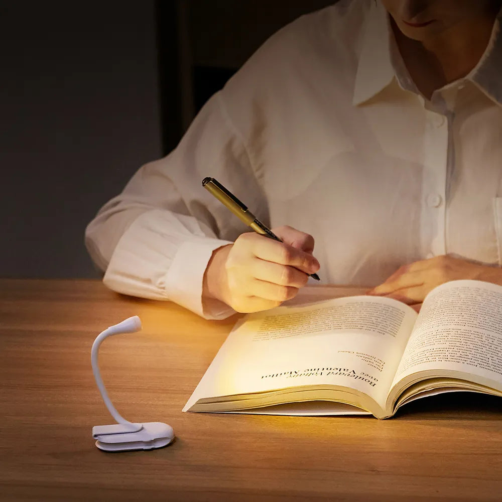 Compact Rechargeable Reading Lamp with 360° Rotation