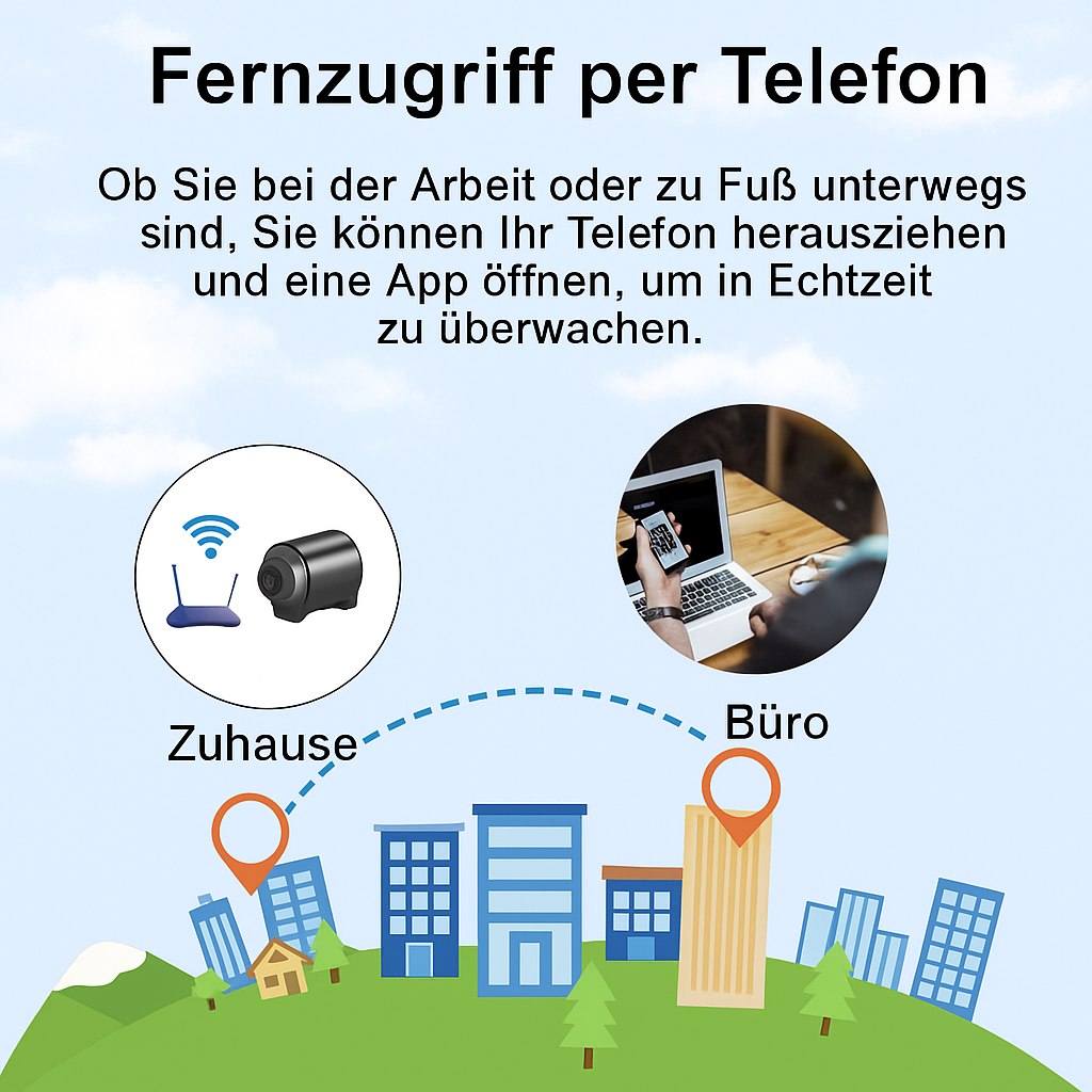 Compact WiFi Night Vision Security Camera - Fesara