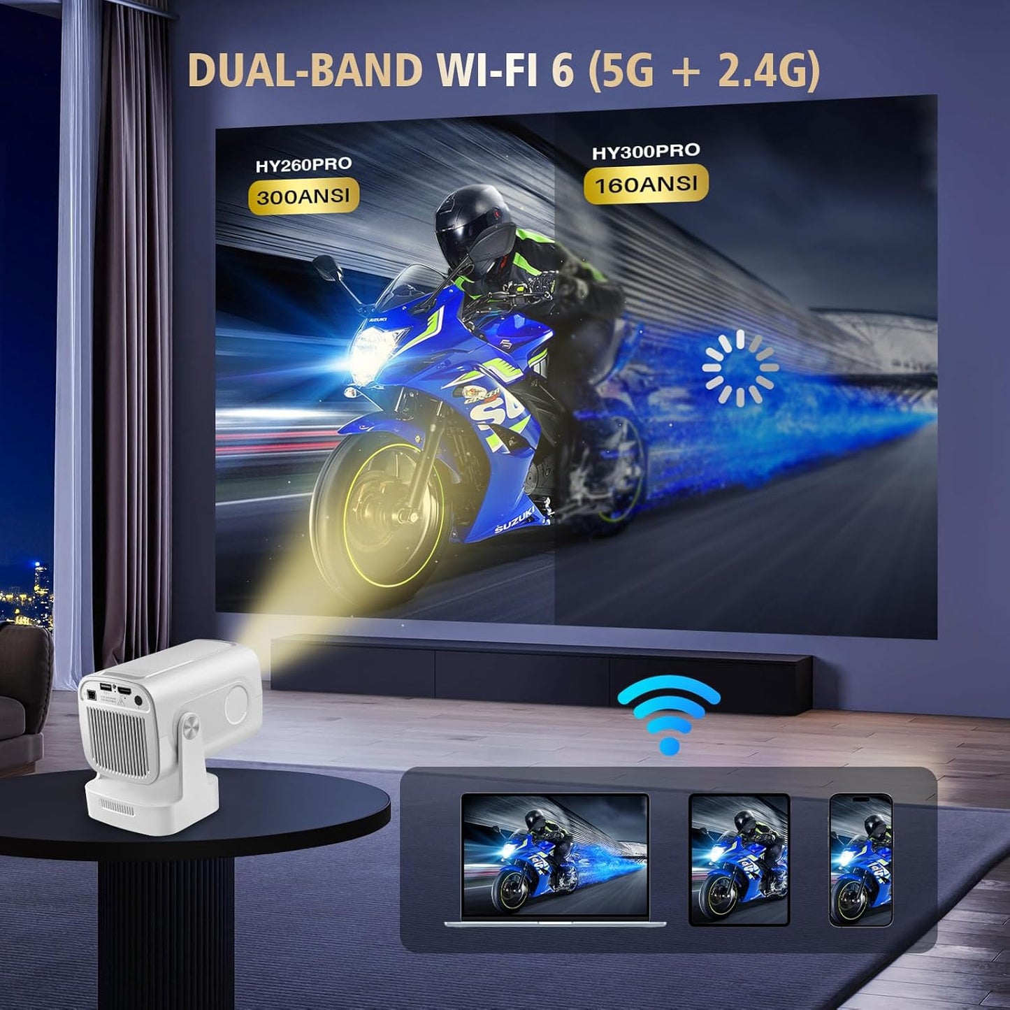 Compact HD Portable Home Theater Projector