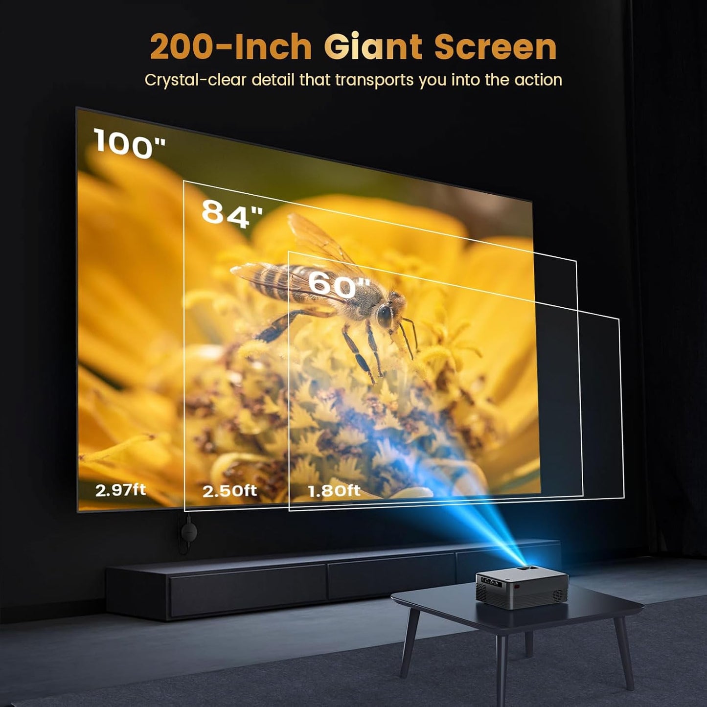 Compact HD Portable Home Theater Projector