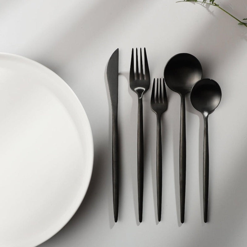 Premium Steel Cutlery Set in Chic Colors