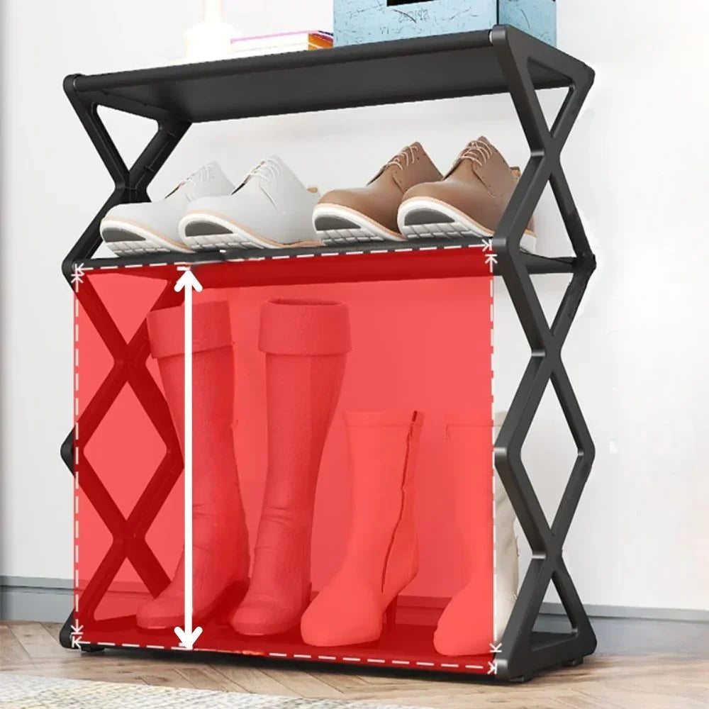 Space Saving 4 Tier Shoe Organizer Shelf