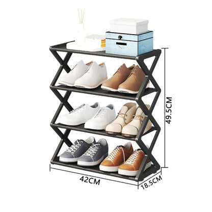 Space Saving 4 Tier Shoe Organizer Rack