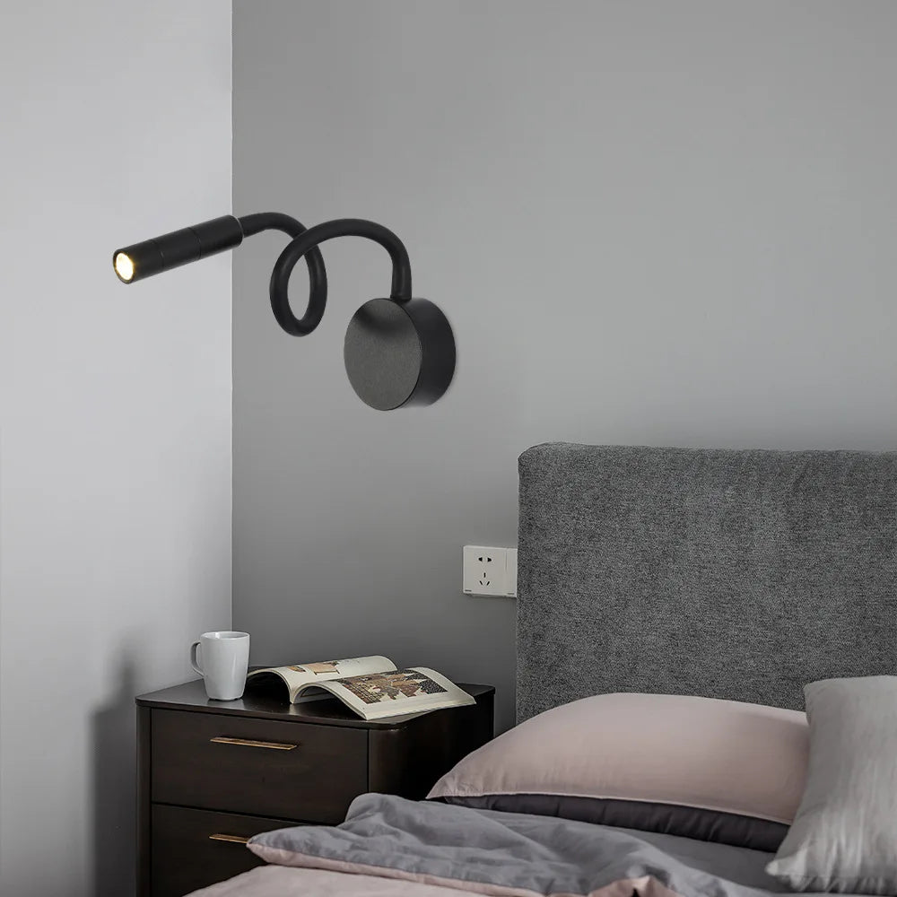 Slim LED Reading Light with Flexible Arm