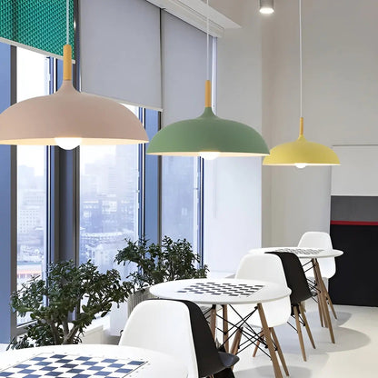 Modern Oak LED Ceiling Light Fixture