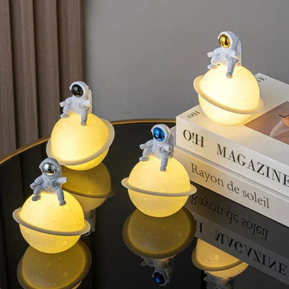 Glowing Space Astronaut Figurine with Night Light