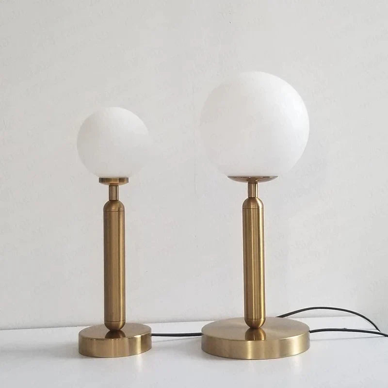 Elegant Metal Glass Desk Lamp