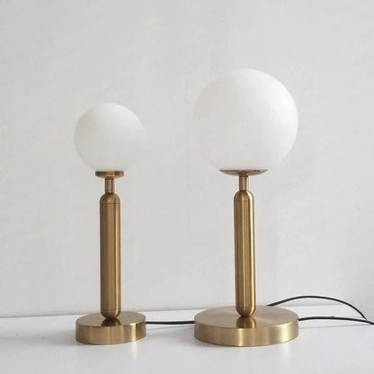 Elegant Metal Glass Desk Lamp