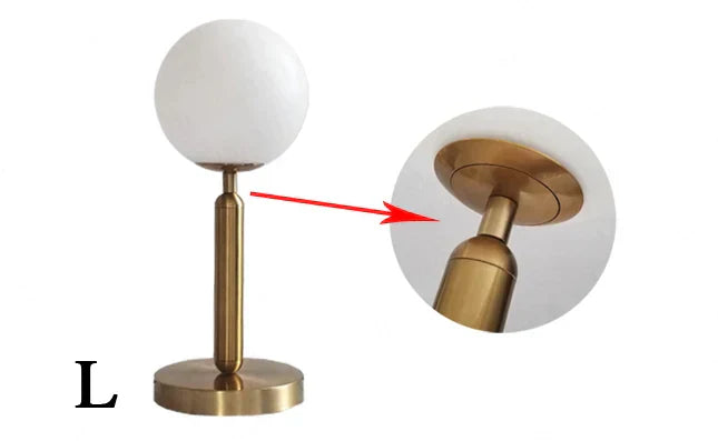 Elegant Metal Glass Desk Lamp