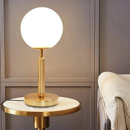 Elegant Metal Glass Desk Lamp - Fesara
